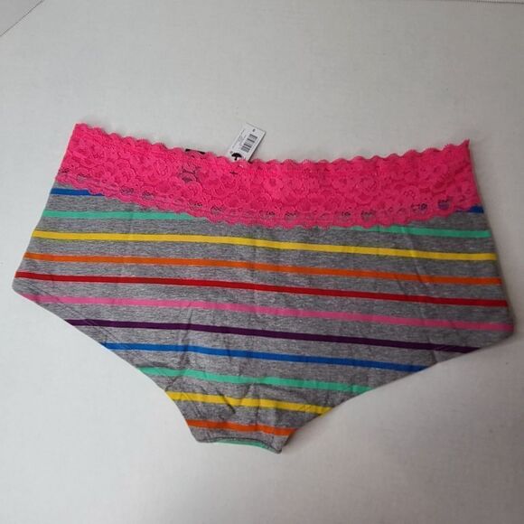 0X 12W Large Torrid Rainbow Boyshort Panty Pride Pink Lace Wide Band Summer Plus - Picture 4 of 8